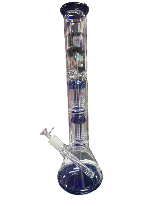 Dark blue accent beaker and perc water pipe