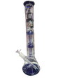 Dark blue accent beaker and perc water pipe