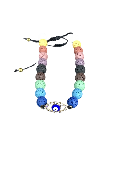Mentor Chakra Evil Eye Bracelet