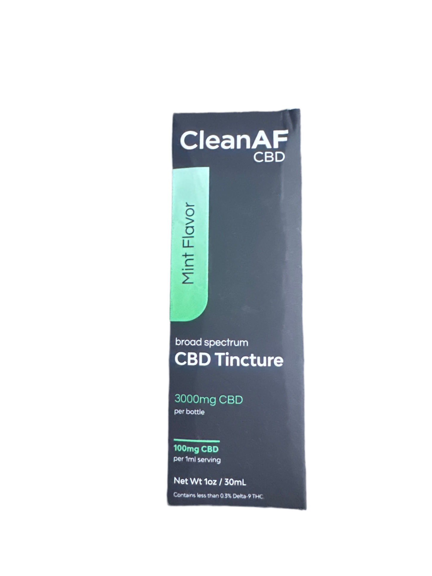 Clean AF - CBD Tincture - 3000 mg CBD Per Bottle - Mint Flavor