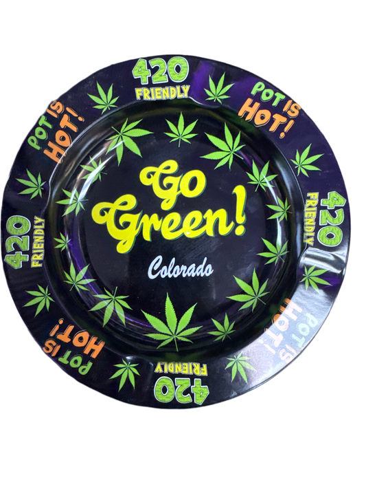 Metal Colorado Ashtray (Go Green!)