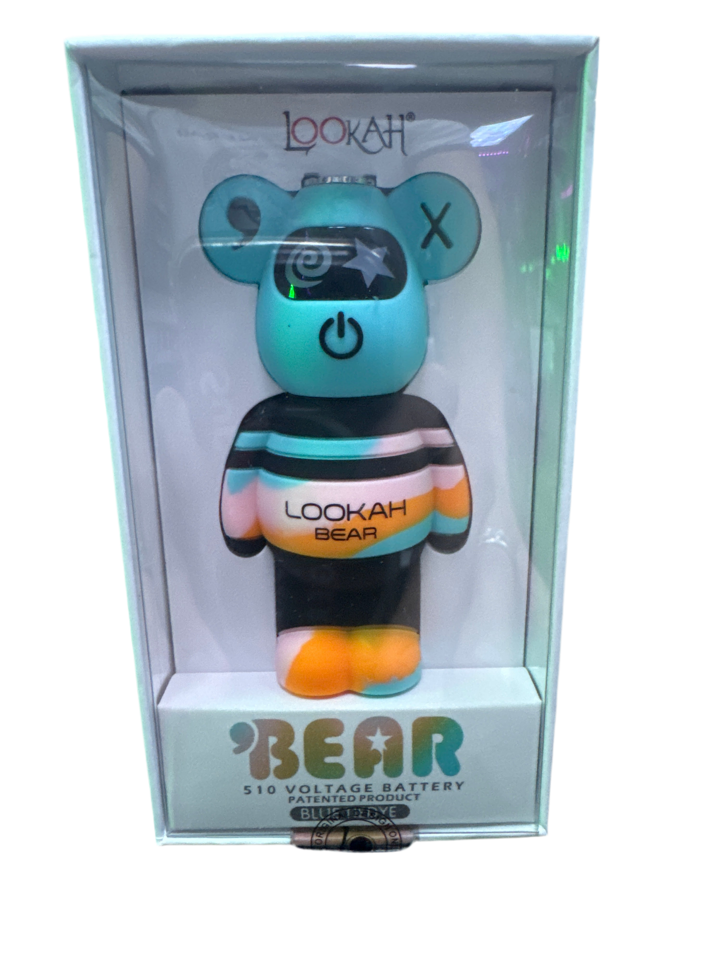 Lookah Bear - 510 Cartridge Battery - Blue Tiedye