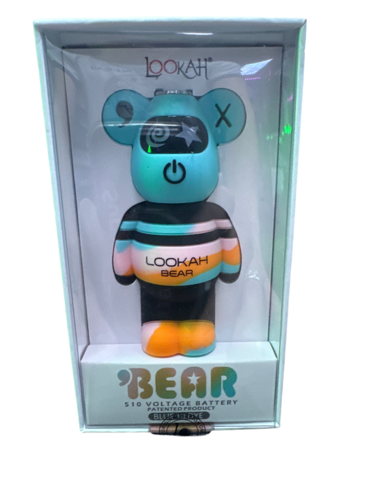 Lookah Bear - 510 Cartridge Battery - Blue Tiedye