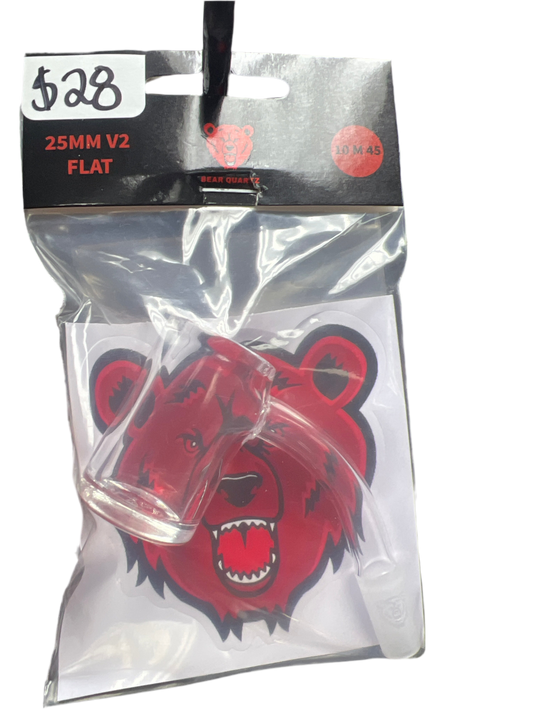 Bear Quartz 25mm V2 Flat 10 Male 45 Banger