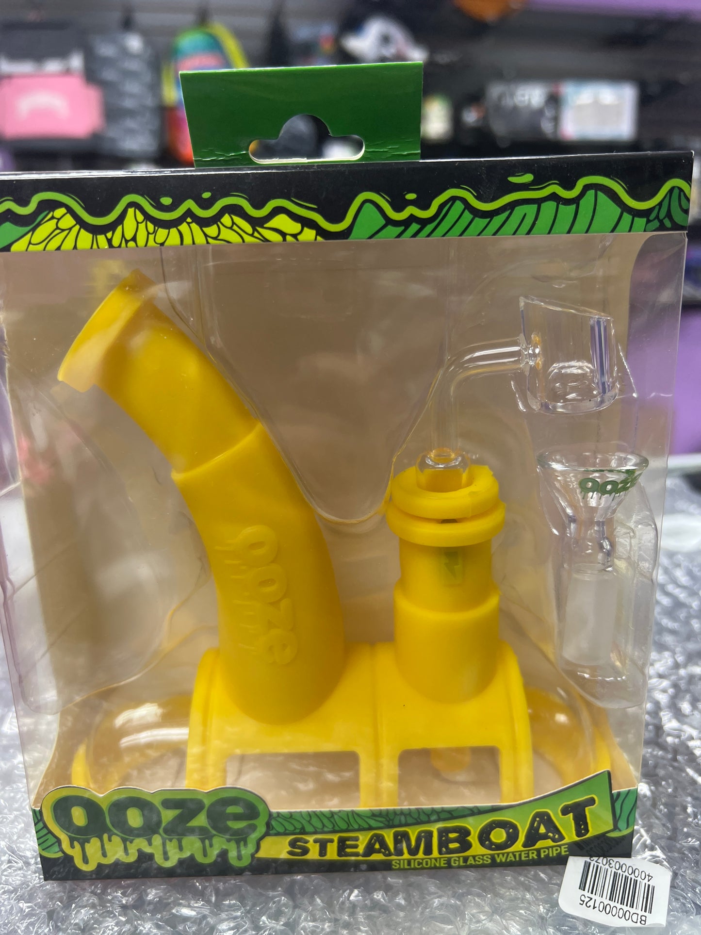 OOZE Steamboat Silicone Water Pipe/Dab Rig - Yellow