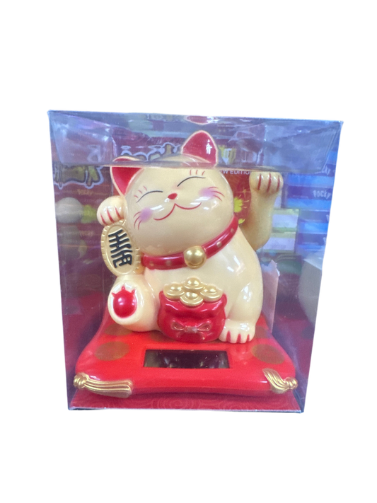 Yellow - Solar Powered Cute Waving Cat For Good Luck