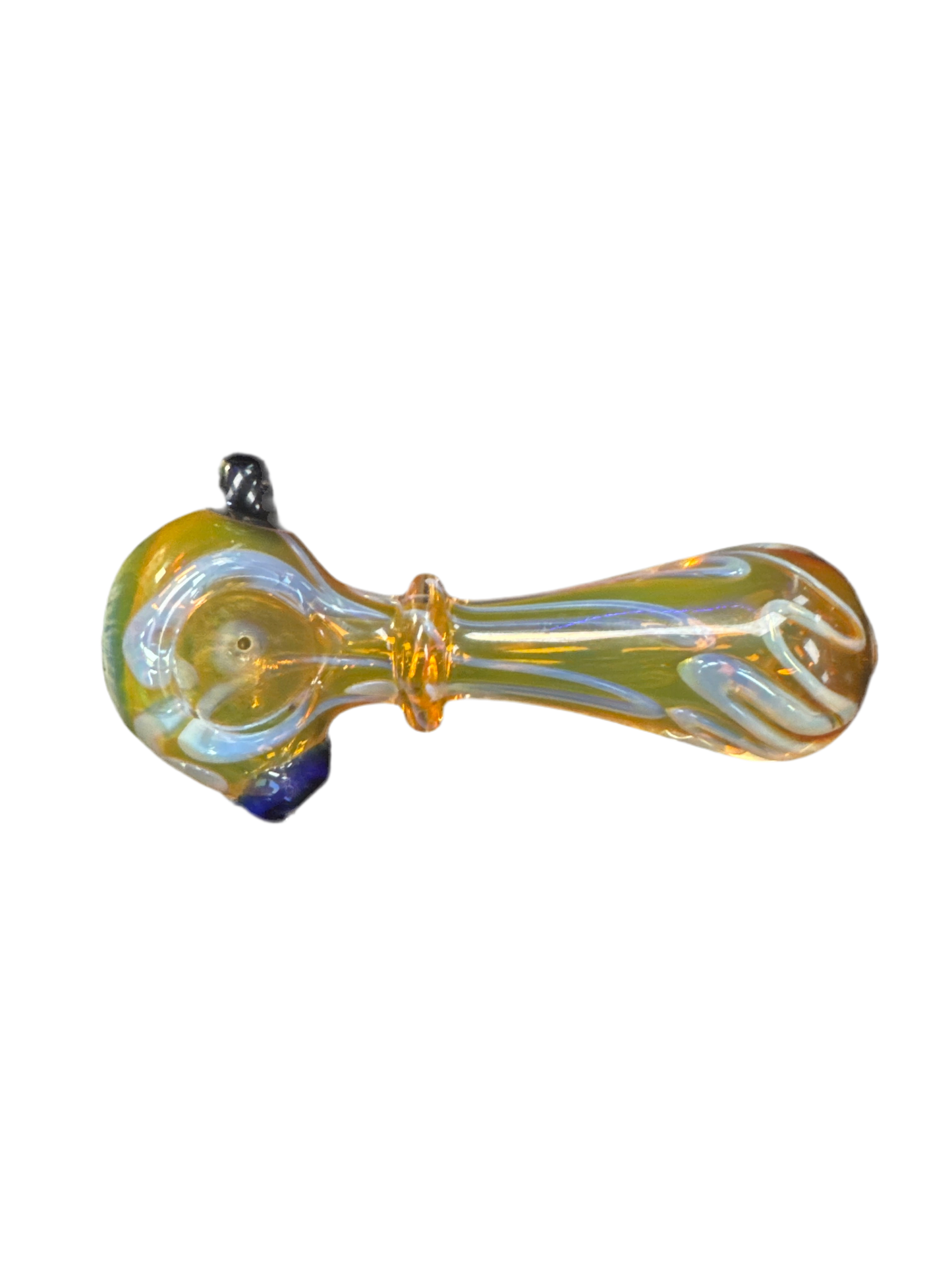 Orange Handpipe with Flower Decal Inside