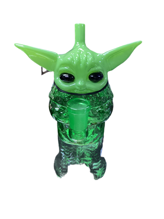 Baby Yoda Glass Water Pipe