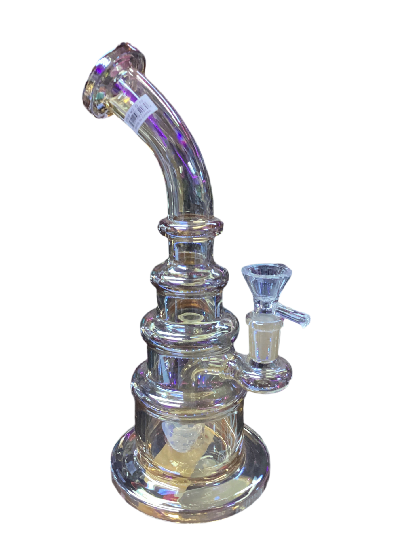 Brown Iridescent Stacked Water Pipe