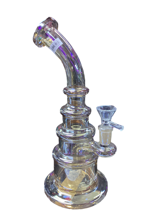 Brown Iridescent Stacked Water Pipe