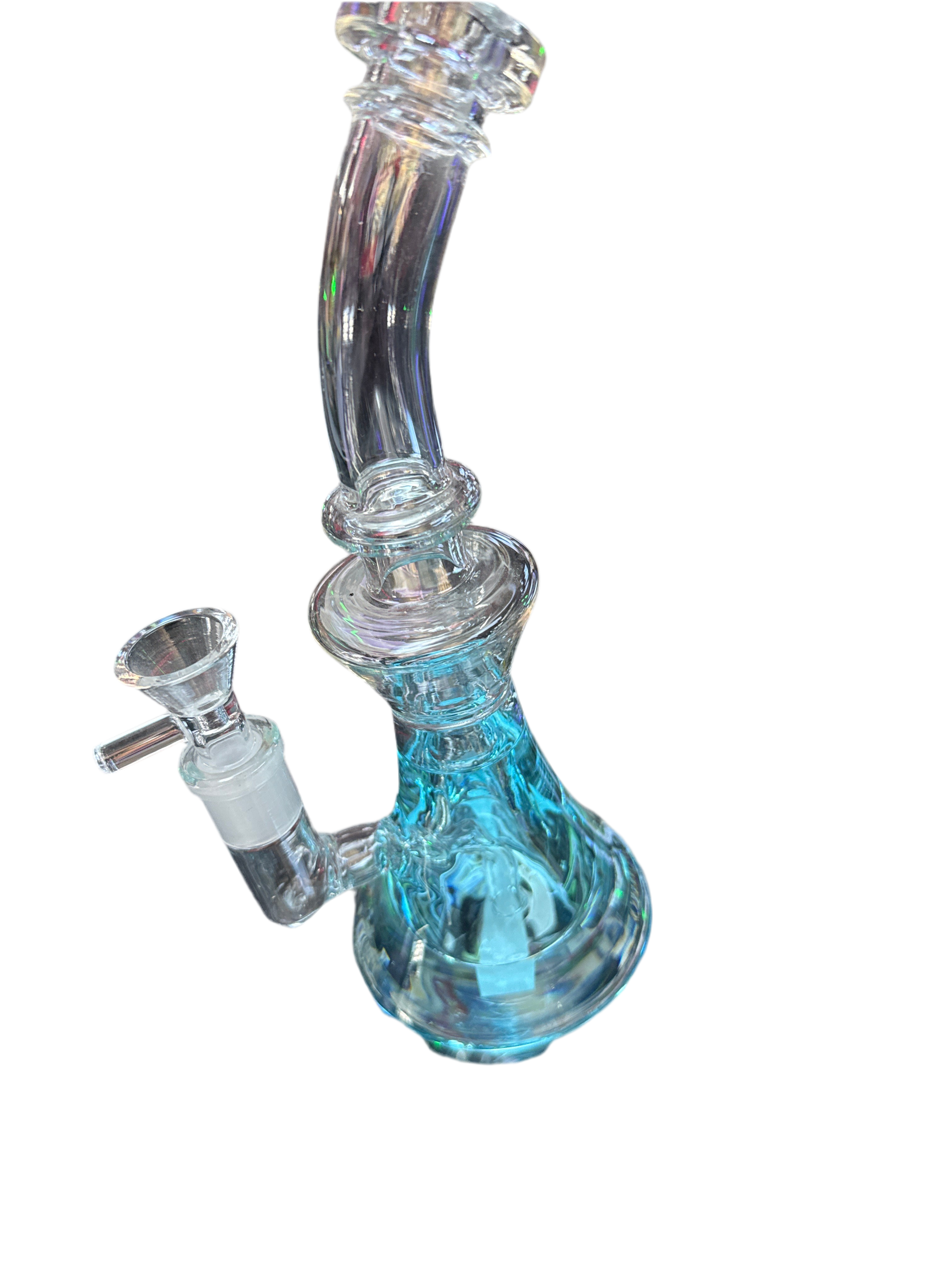 Blue and clear bong