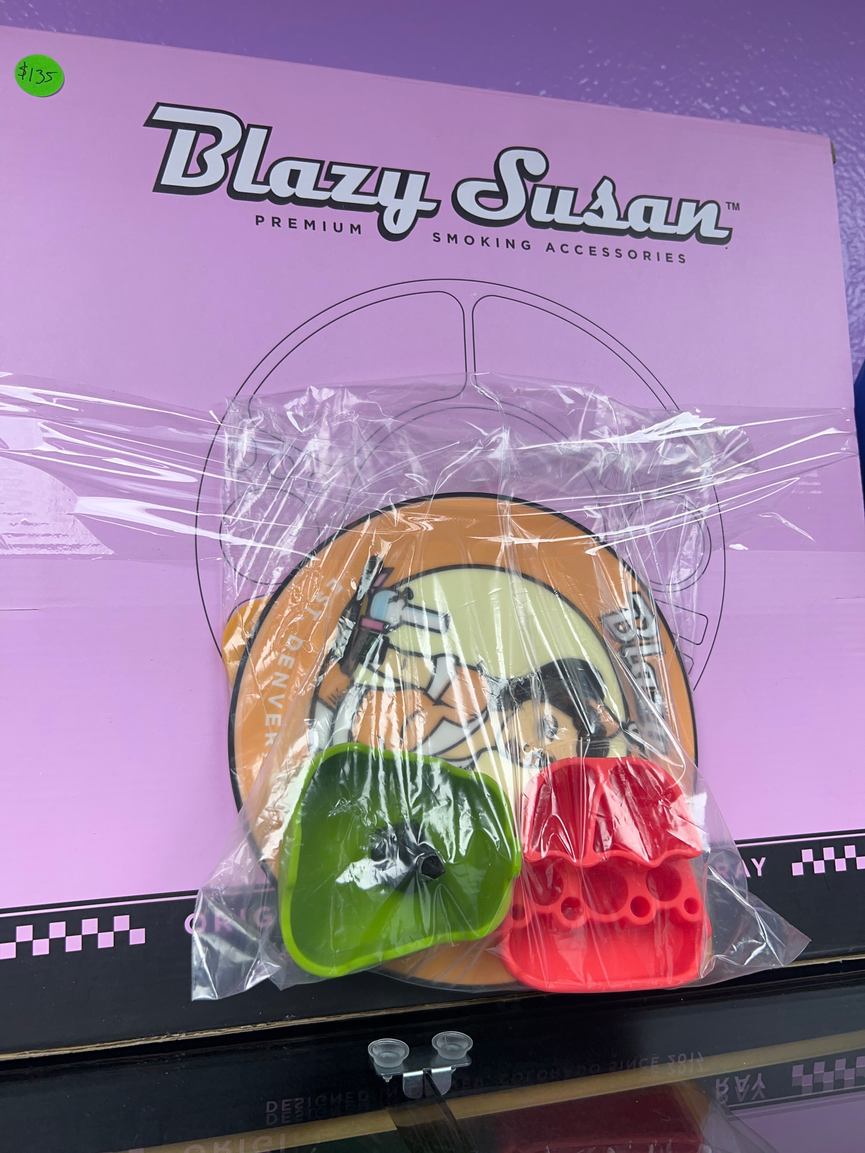Blazy Susan Spinning Rolling Tray - Cherry