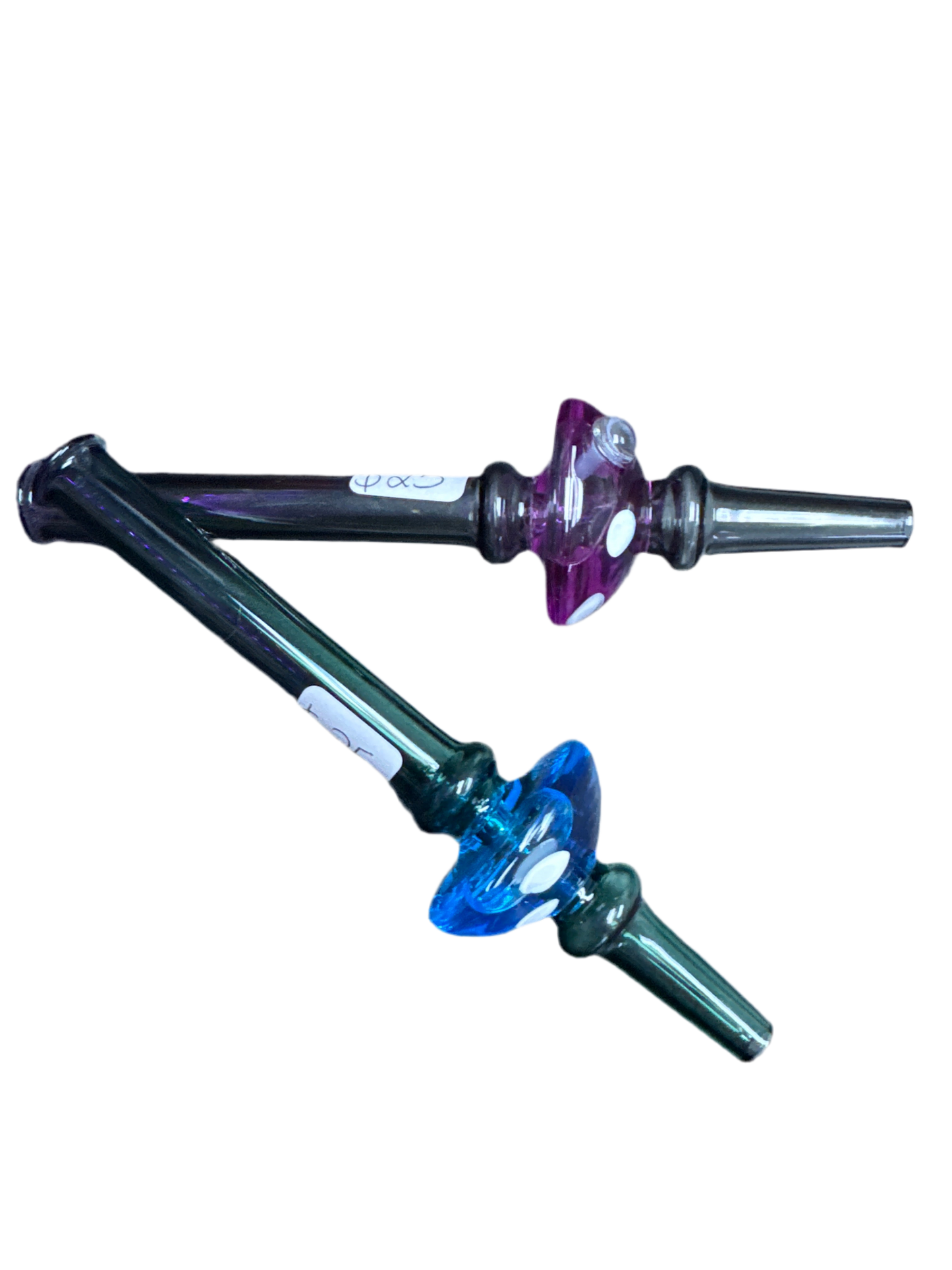 Glycerine Glass Nectar Collector (Mushroom  Accent)