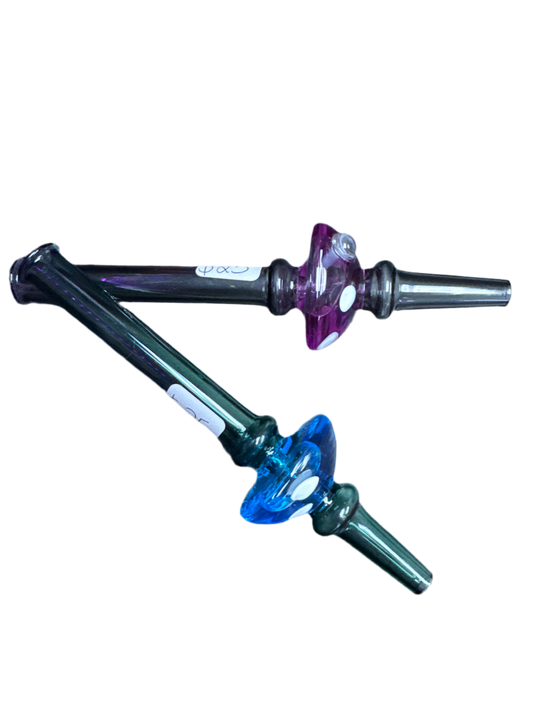 Glycerine Glass Nectar Collector (Mushroom  Accent)