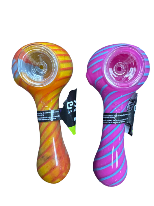 Eyce Spiral Spoon (Silicone Hand Pipe w Glass Bowl)