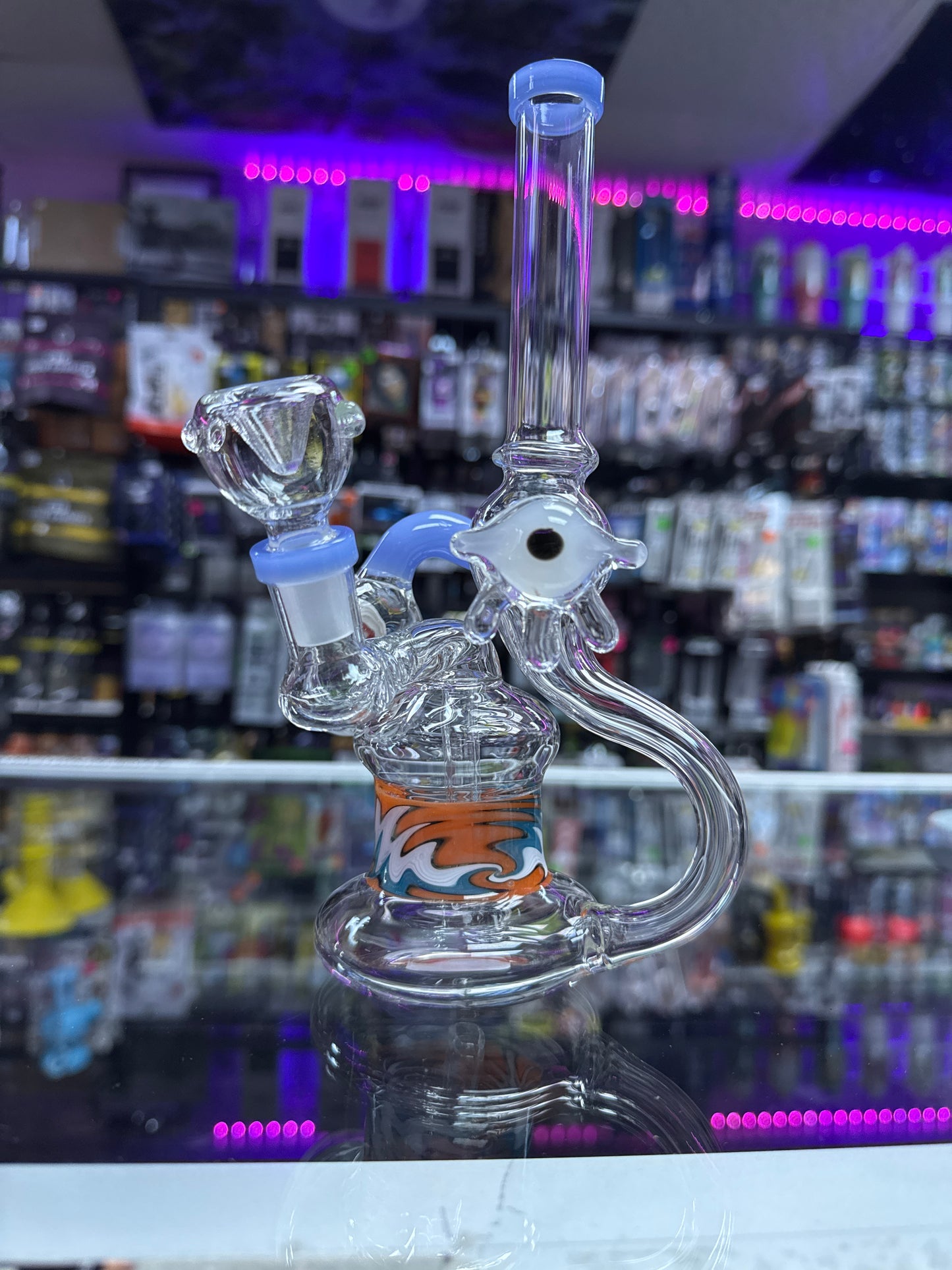 Eyeball Decal Water Pipe with color accents