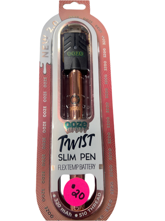 OOZE Twist Slim Pen 320mah 510 Battery with Charger - Rose Gold