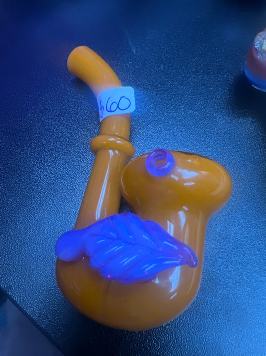 Local Colorado Blown Orange and Purple Sherlock with Leaf Accent