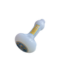 Local Blown White Nuggets Glass Handpipe