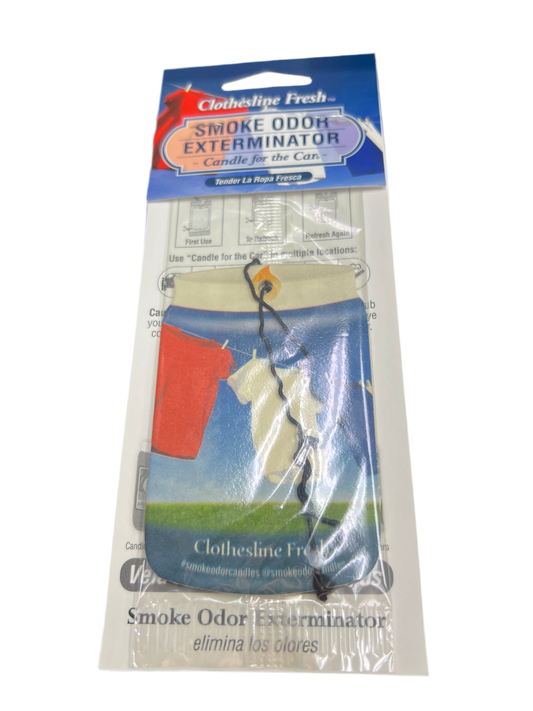 Smoke Odor Exterminator Car Air Freshener - Clothesline FRESH