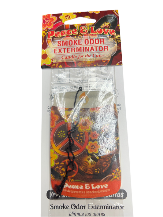 Smoke Odor Exterminator Car Air Freshener - PEACE & LOVE