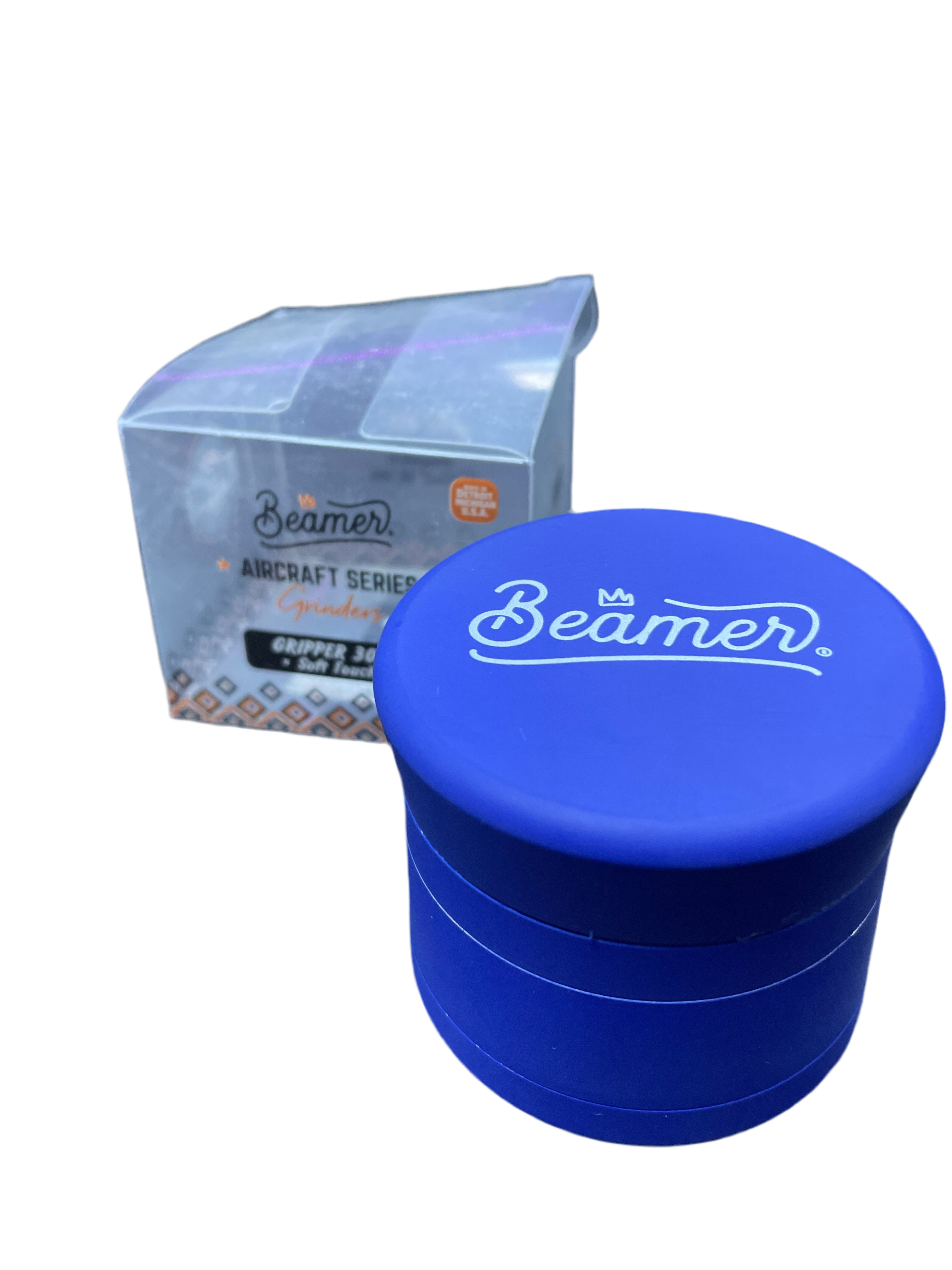 Beamer Aircraft Series Gripper 3000 Soft Touch 63mm 4 Piece Grinder - Blue