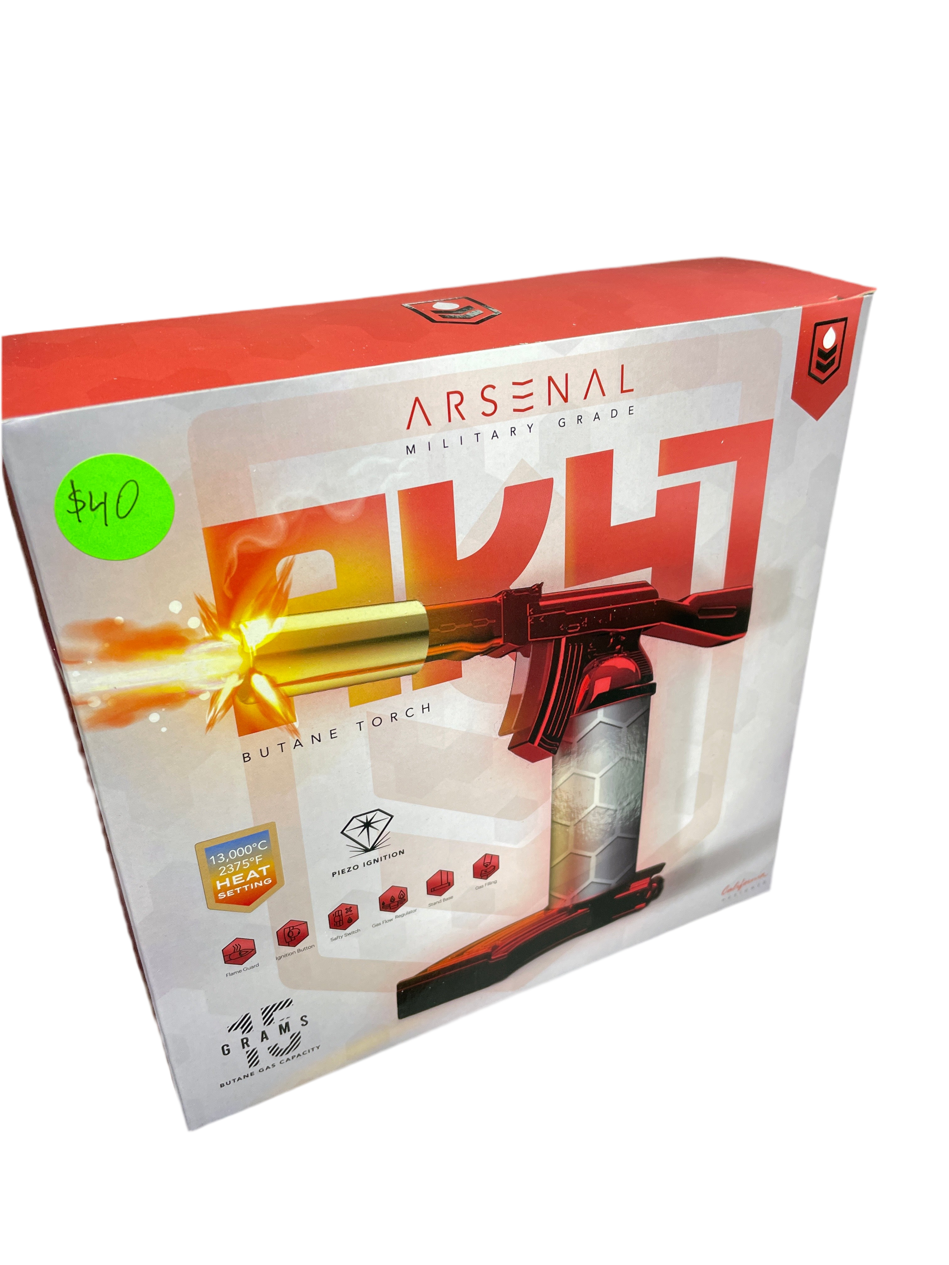 Arsenal Military Grade AK-47 Butane Torch - RED