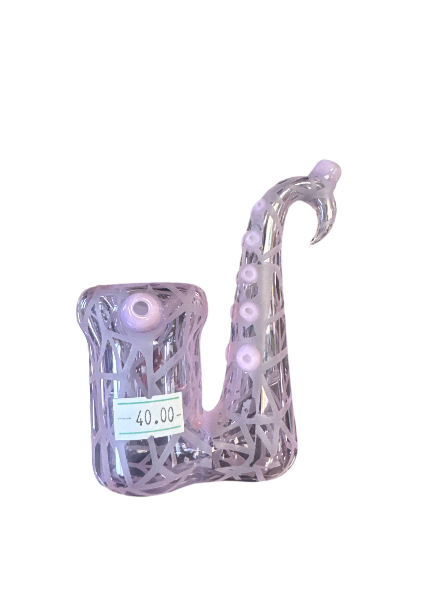 Pink & Clear Bubbler