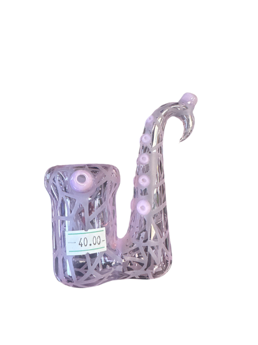 Pink & Clear Bubbler
