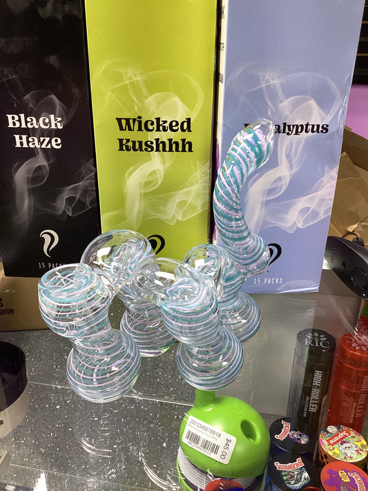 Four Chamber Swirl Zig Zag Bubbler