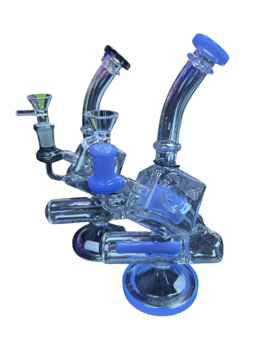 Dice decal recycler water pipe