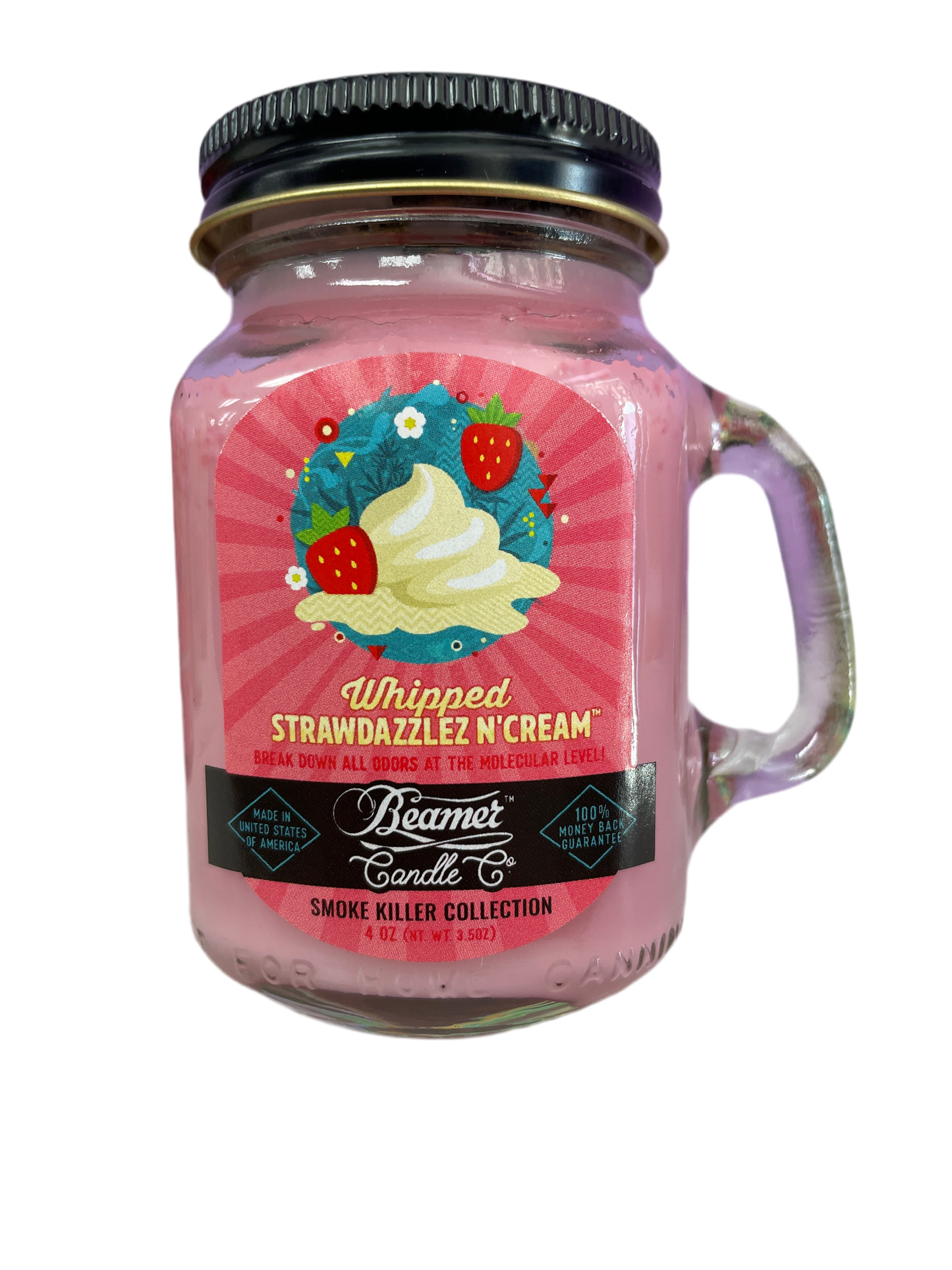 Beamer Candle Co  - 4oz - Smoke Killer Collection - Whipped Strawdazzlez