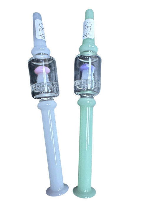 Glass Nectar Collector with Mushroom Design