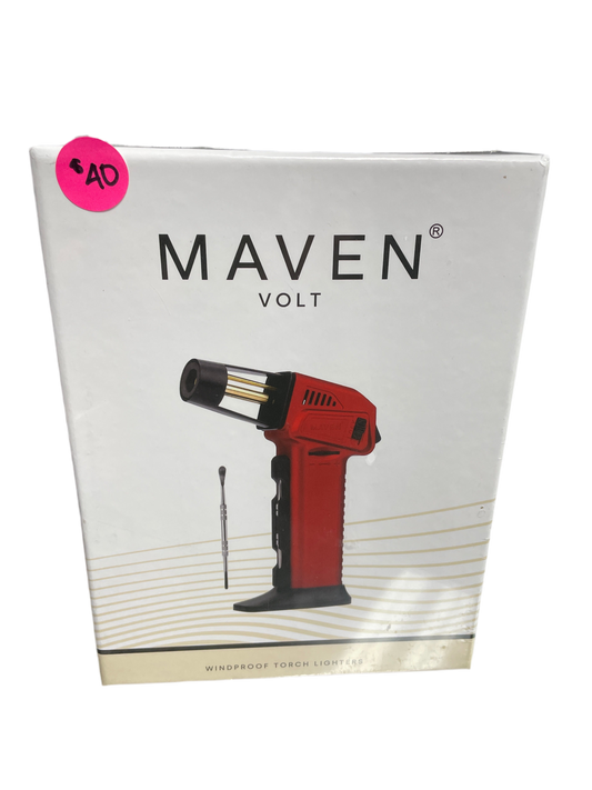 Maven Volt Windproof Butane Torch - Red