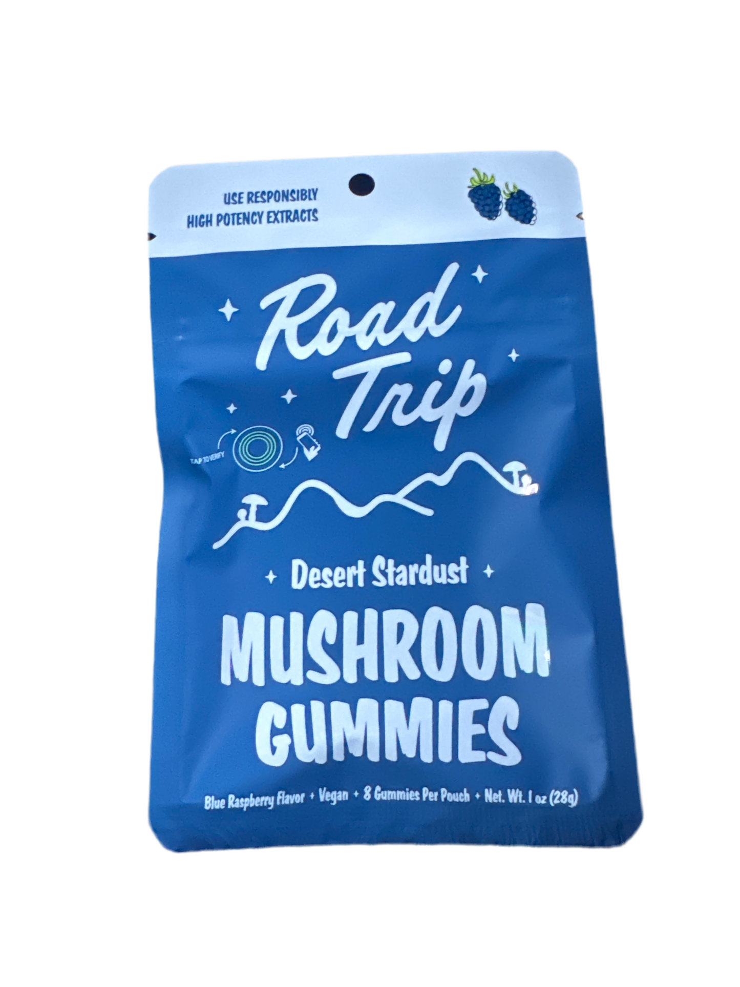 Road trip - Desert Stardust Mushroom Gummies - Blue Raspberry - 8 count