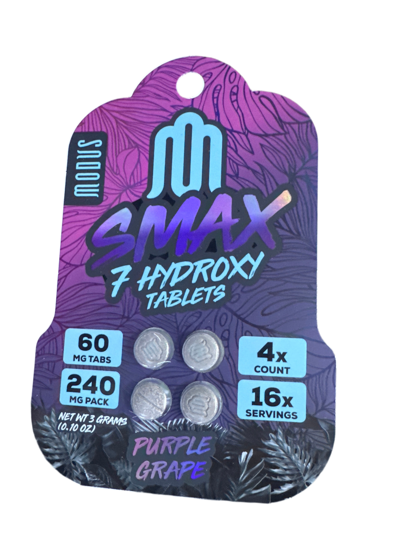 Modus Smax - 7-Hydroxy Tablets - 60mg Per Tablet - 240mg Per Pack - Purple Grape
