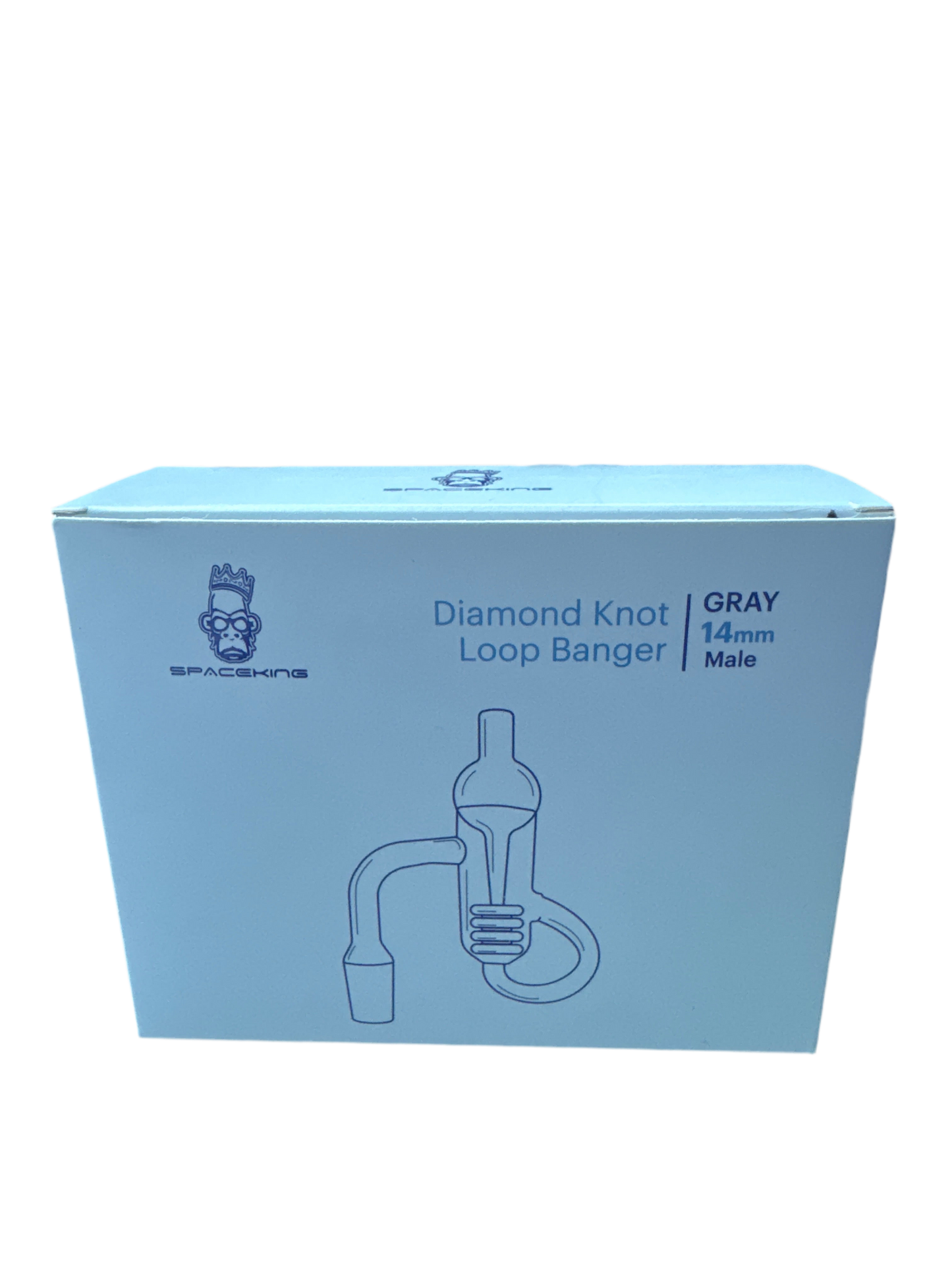 SpaceKing Diamond Knot Loop Banger (Gray, 14mm, Male)