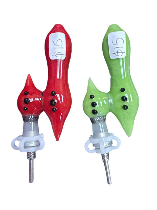 Glass Spike Nectar Collector With Titanium Nail