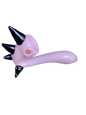 Local Blown Black and Pink Spiked Spoon Pipe