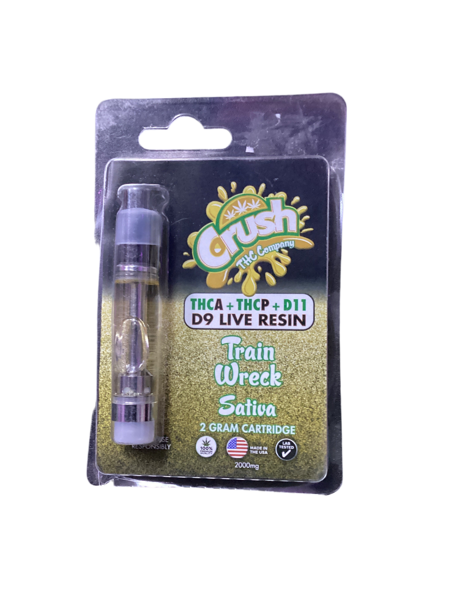 Crush THC-A Cartridge - White Widow Hybrid 2 Gram Cartridge