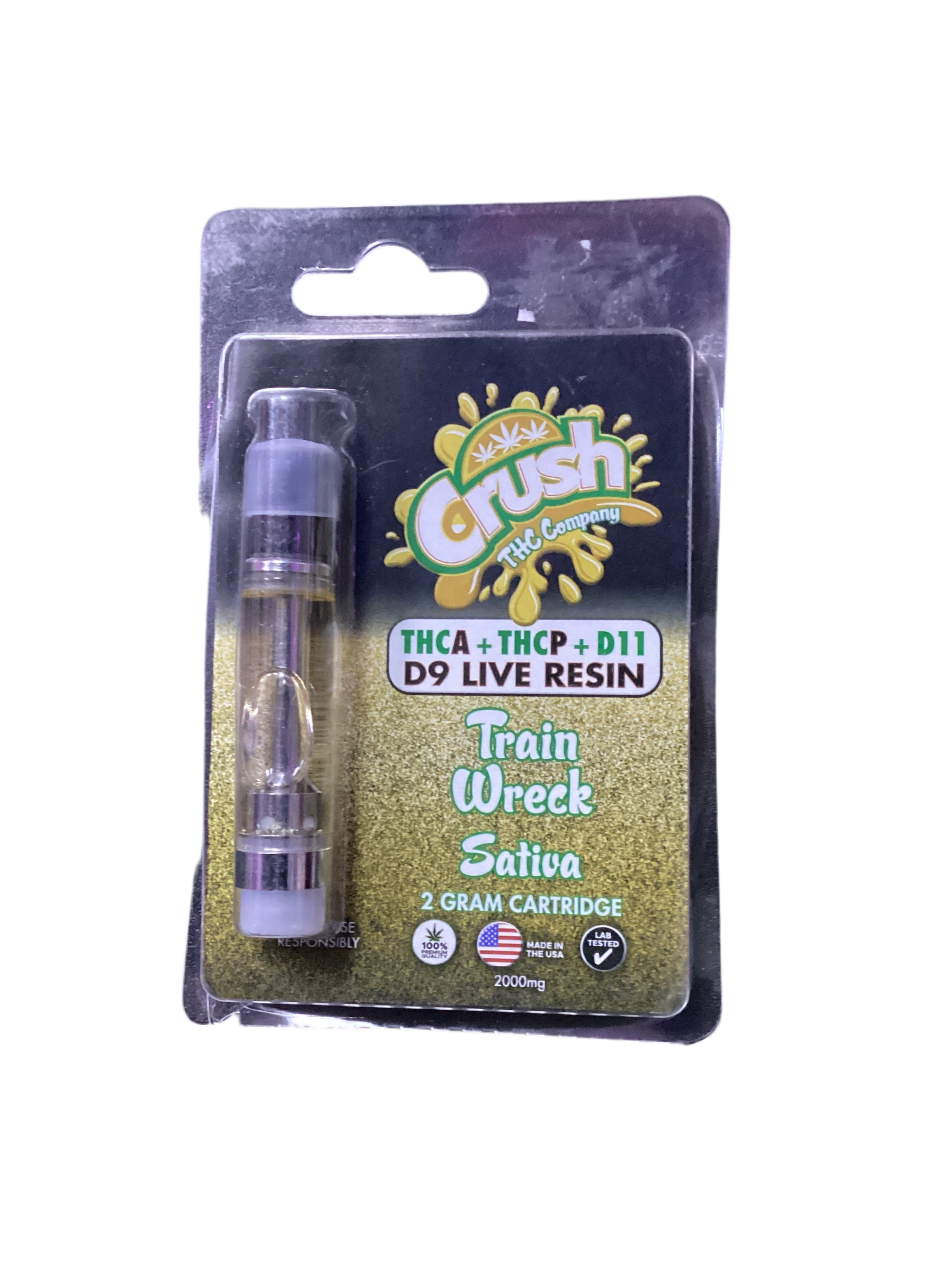 Crush THC-A Cartridge - White Widow Hybrid 2 Gram Cartridge