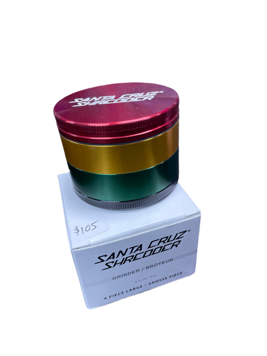 Santa Cruz Shredder 5 Piece Grinder - Rasta