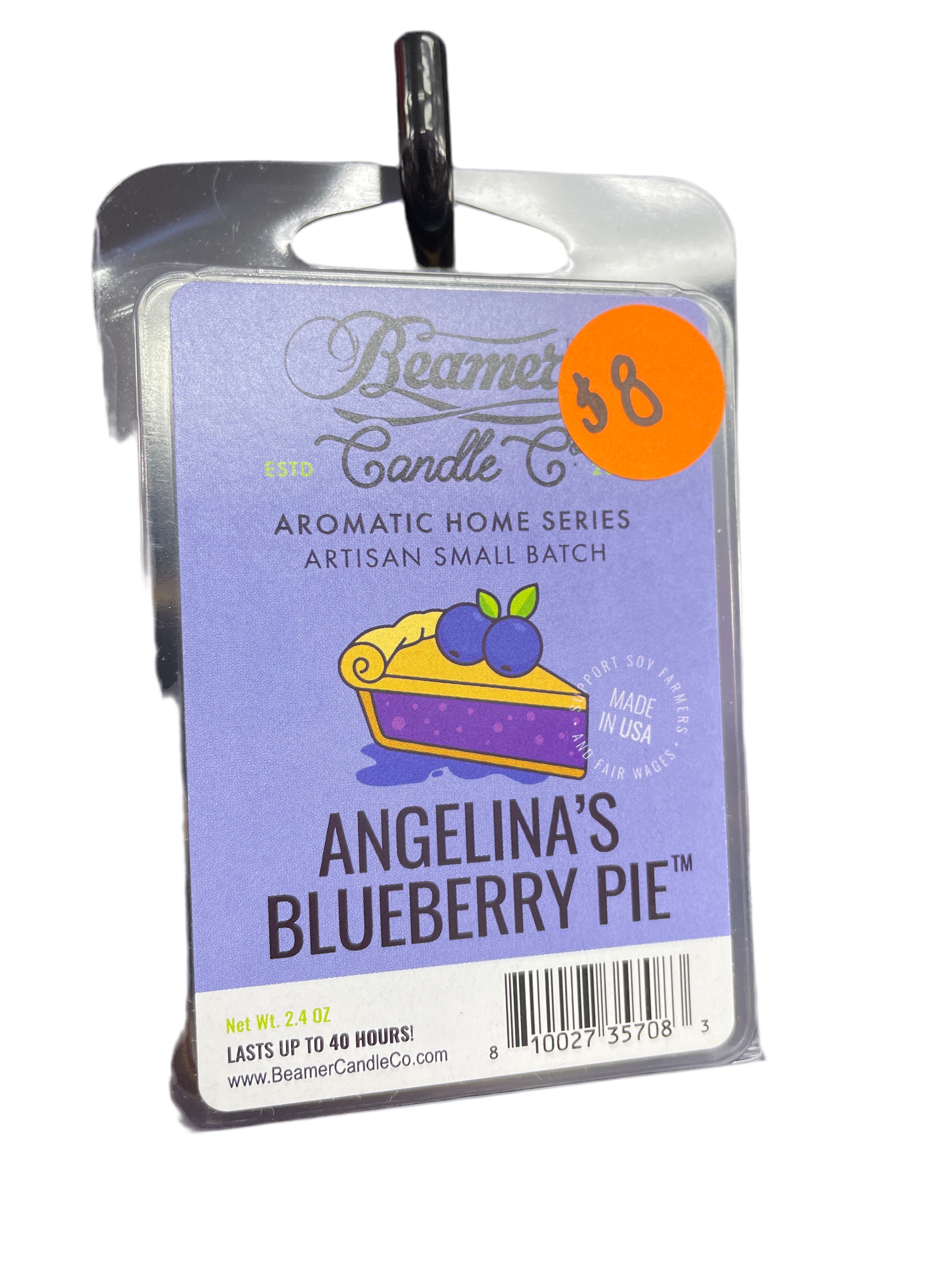 Beamer Candle Co -2.4oz-Artisan Wax-Angelina's Blueberry Pie INS-26