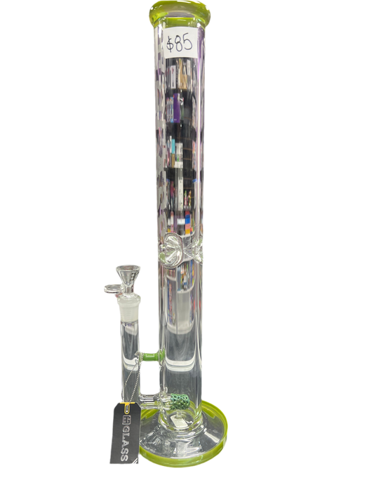 Ge glass tall water pipe color accents