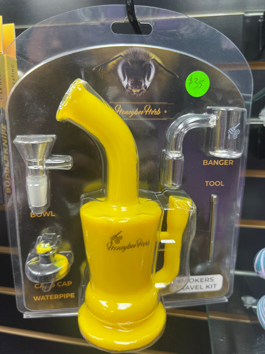 Honey Bee Herb Water Pipe Travel Kit