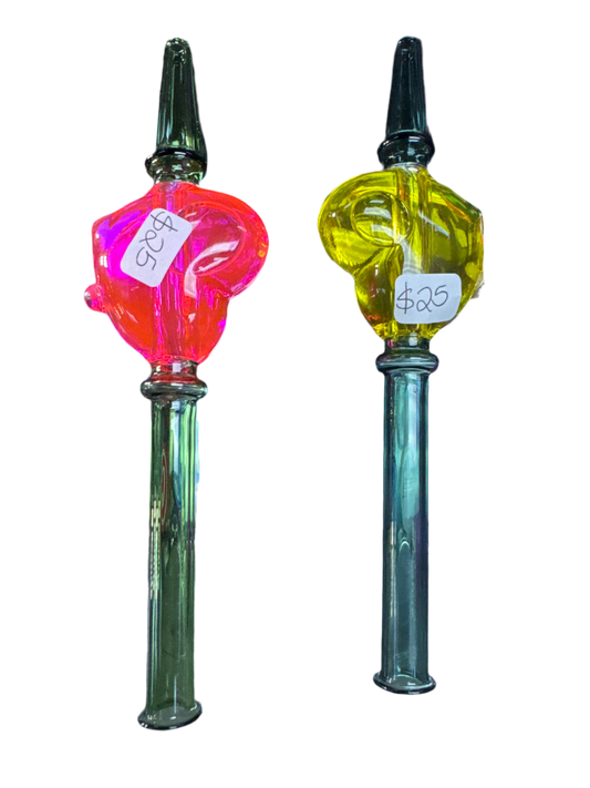 Glycerine Glass Nectar Collector with Heart Design