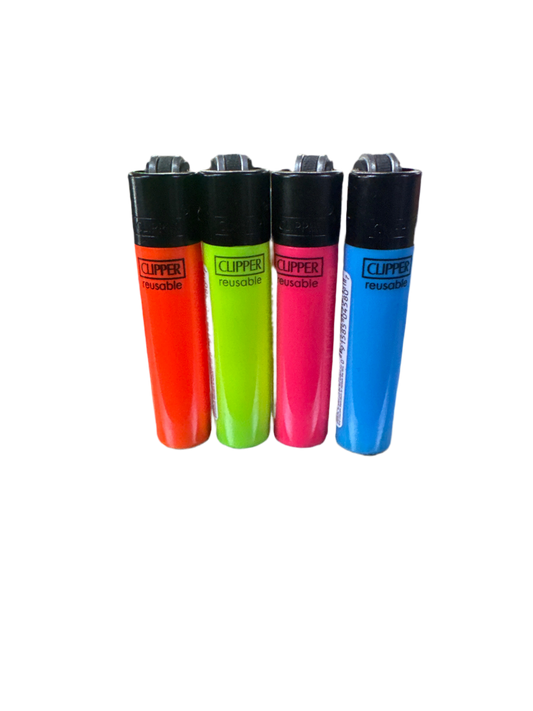 Clipper Refillable Butane Lighter - Mini Neon