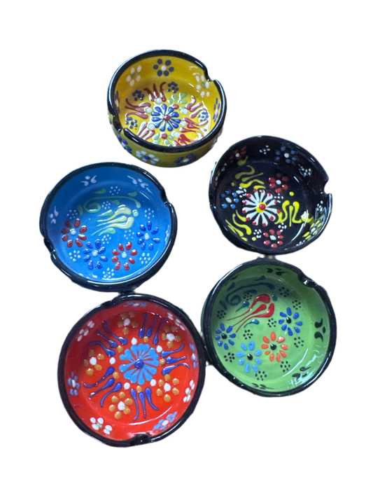 Hand Painted Turkish Ceramic Ashtray Assorted