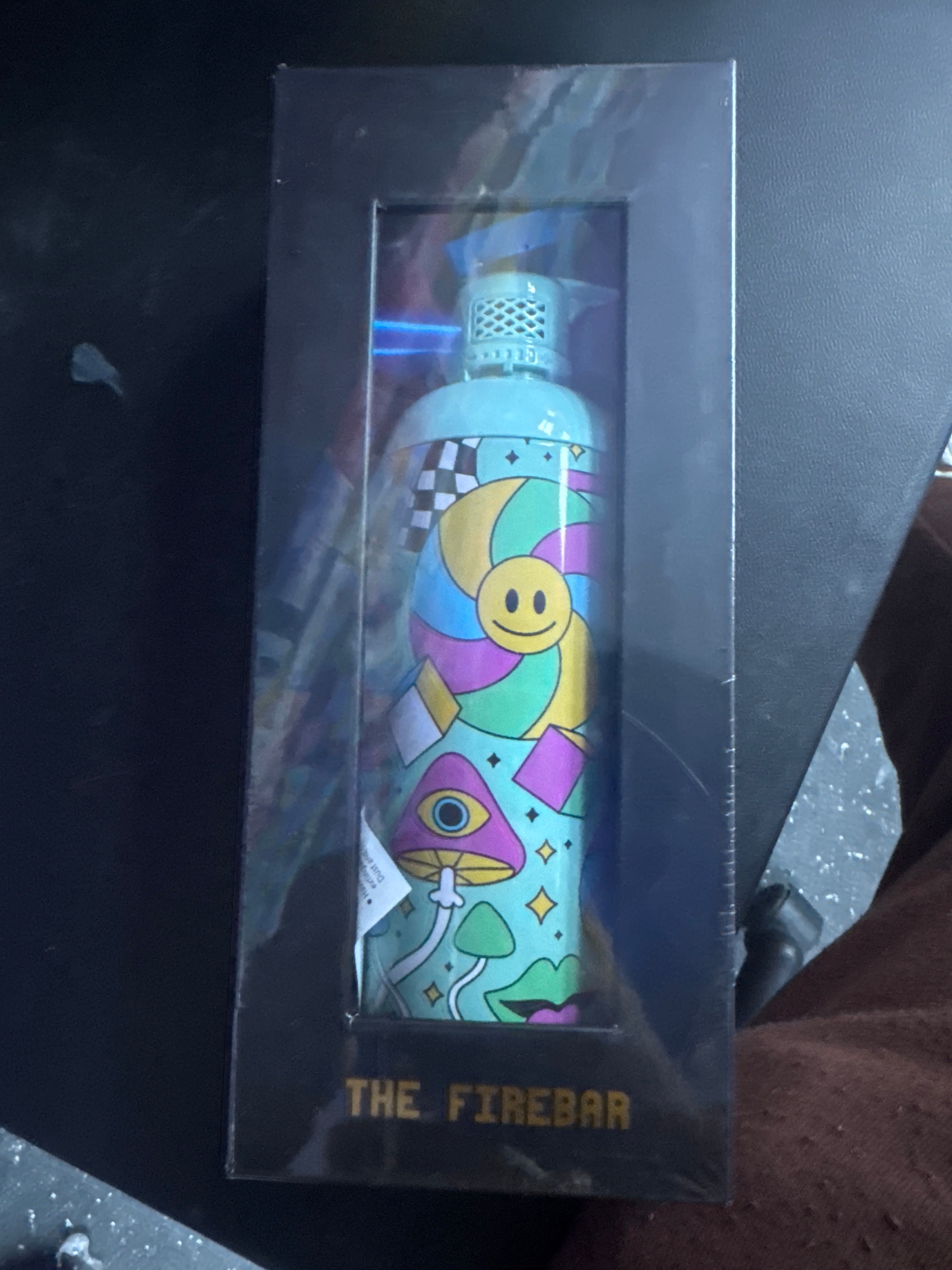 2 in 1 Lighter w/stash can - The Firebar - Smiley & Mushroom