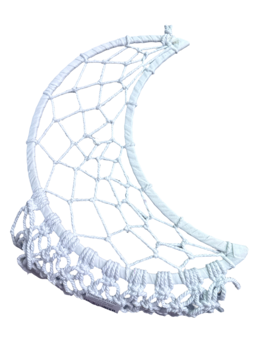 Crochet White Moon Dream Catcher